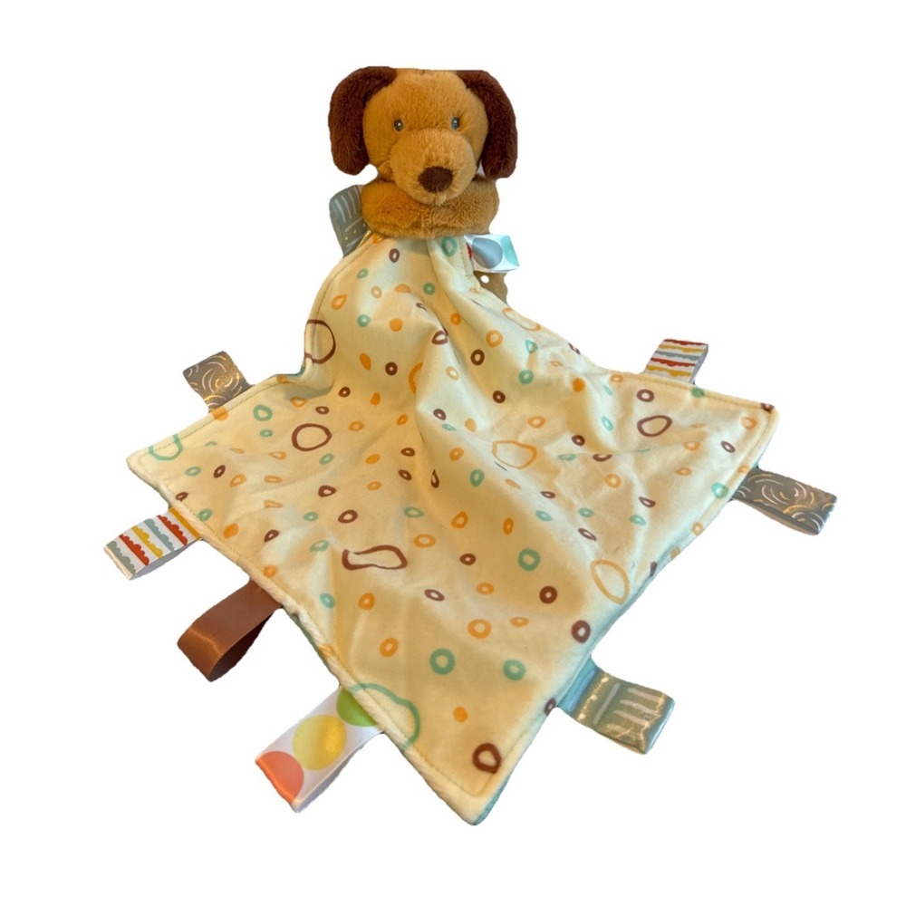 NWT Mary Meyer Baby Puppy Lovey Dog Plush Security Blanket Sensory Tags Gift Toy